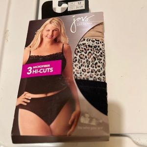 3 Pack Microfiber Hi Cuts Panties Size 12